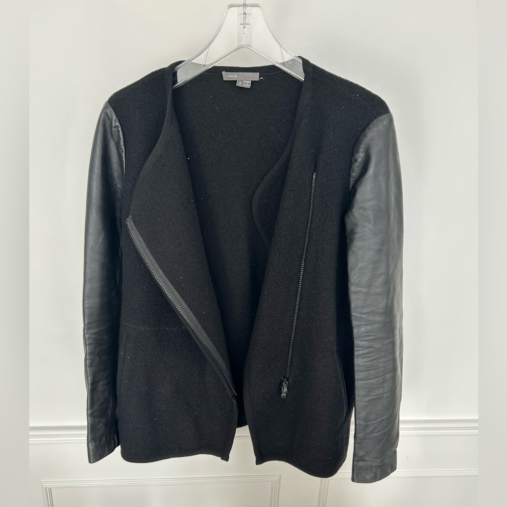 Vince size small wool and leather jacket